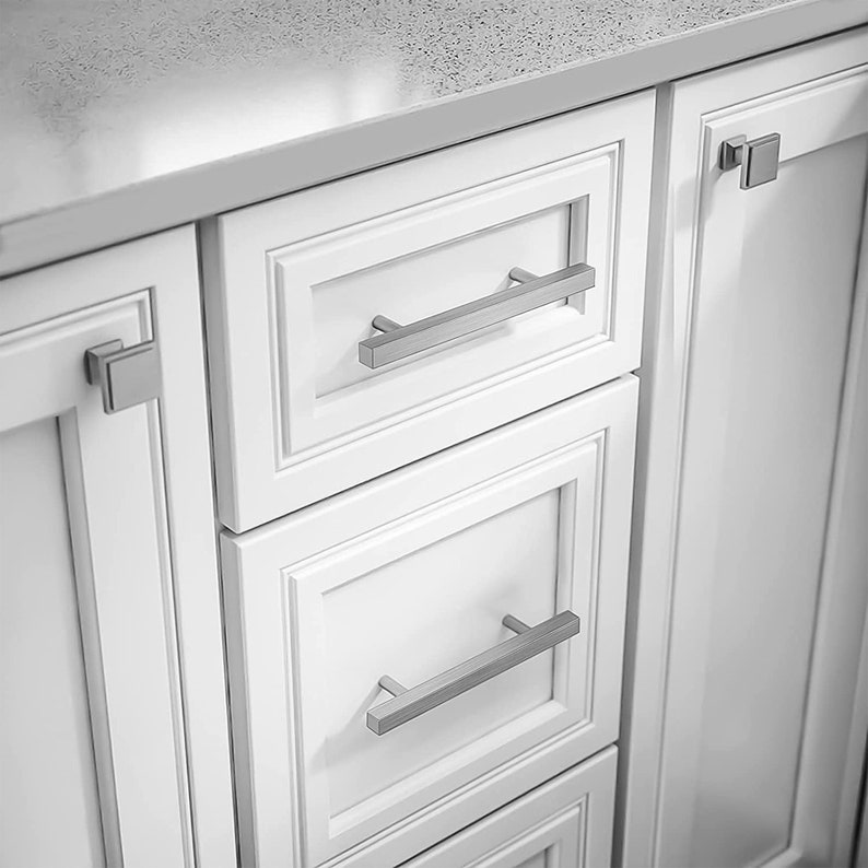 3 Inch Drawer Pulls and Knobs Gold Handles Brushed Etsy