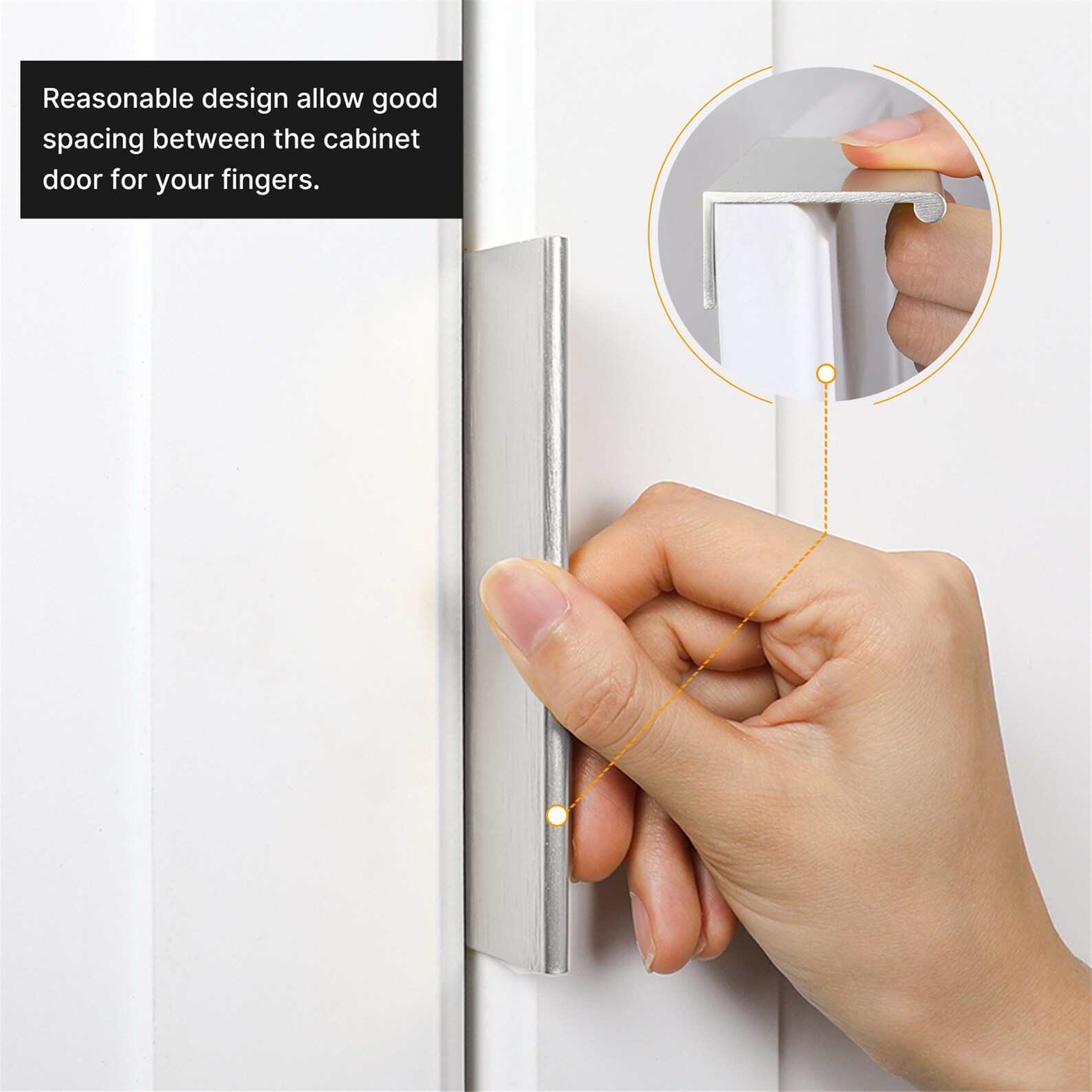 Brushed Nickel Finger Edge Pulls Concealed Tab Pulls 3inch Etsy UK