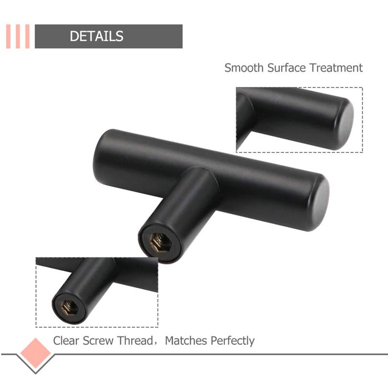 Drawer Pulls Hole Center 21/2 Inch Drawer Pulls Black Etsy