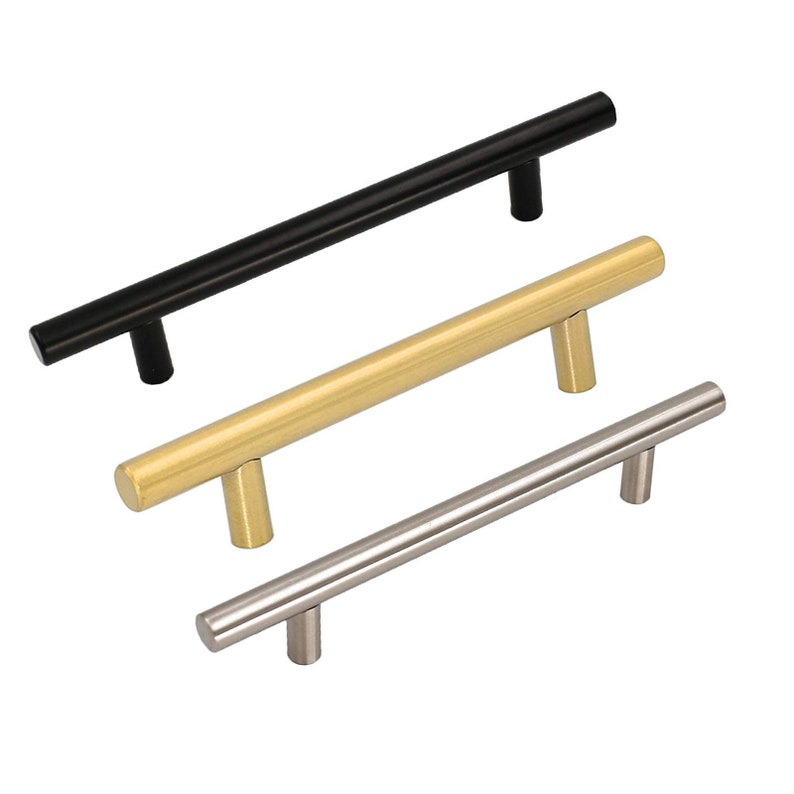 Black Kitchen Cabinet Handles Drawer Pulls 5in Brass 5in Cabinet Pulls Brushed Nickel 128mm Drawer Handles Modern Cabinet Hardware Home Improvement Home Living Vadel Com