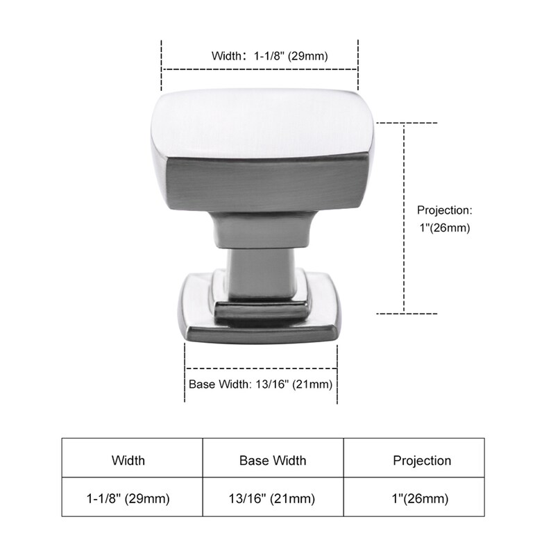Perillas de cajón cepillo níquel gabinete perillas gabinete | Etsy