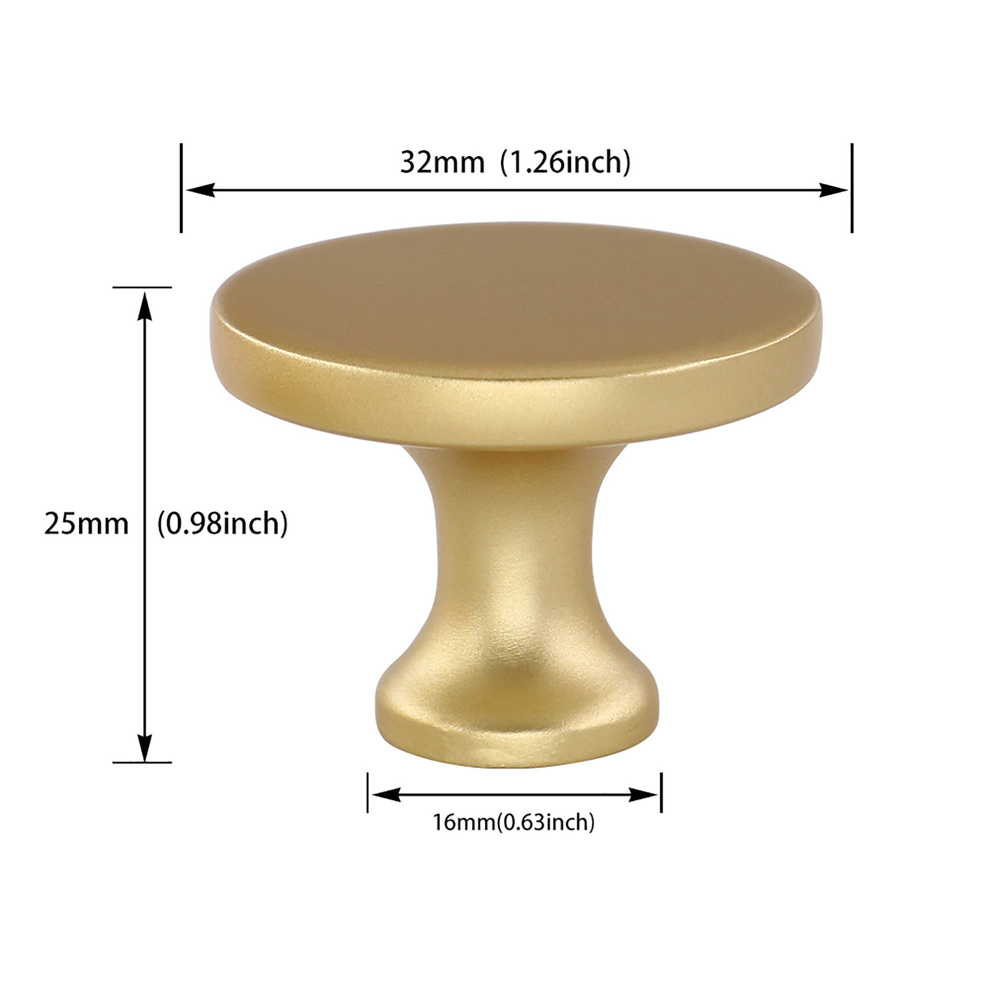 Dresser Drawer Knobs Brushed Brass Round Drawer Knobs Etsy