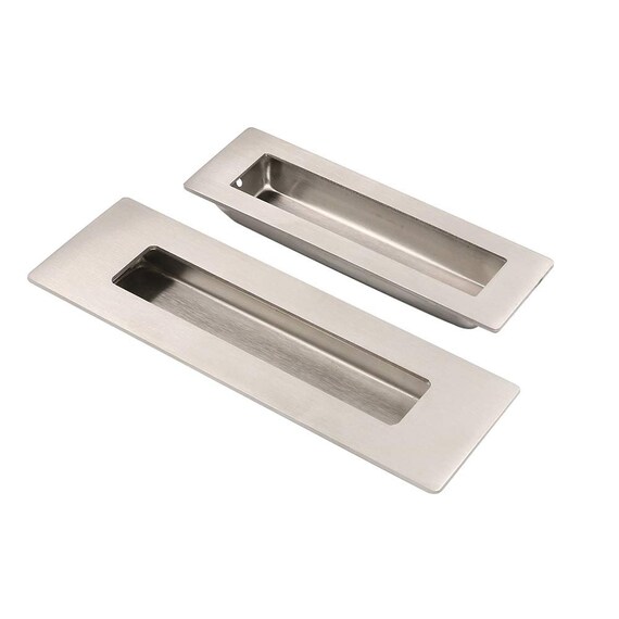 Flush Pull Handles Rectangular Concealed Cabinet Pulls Etsy