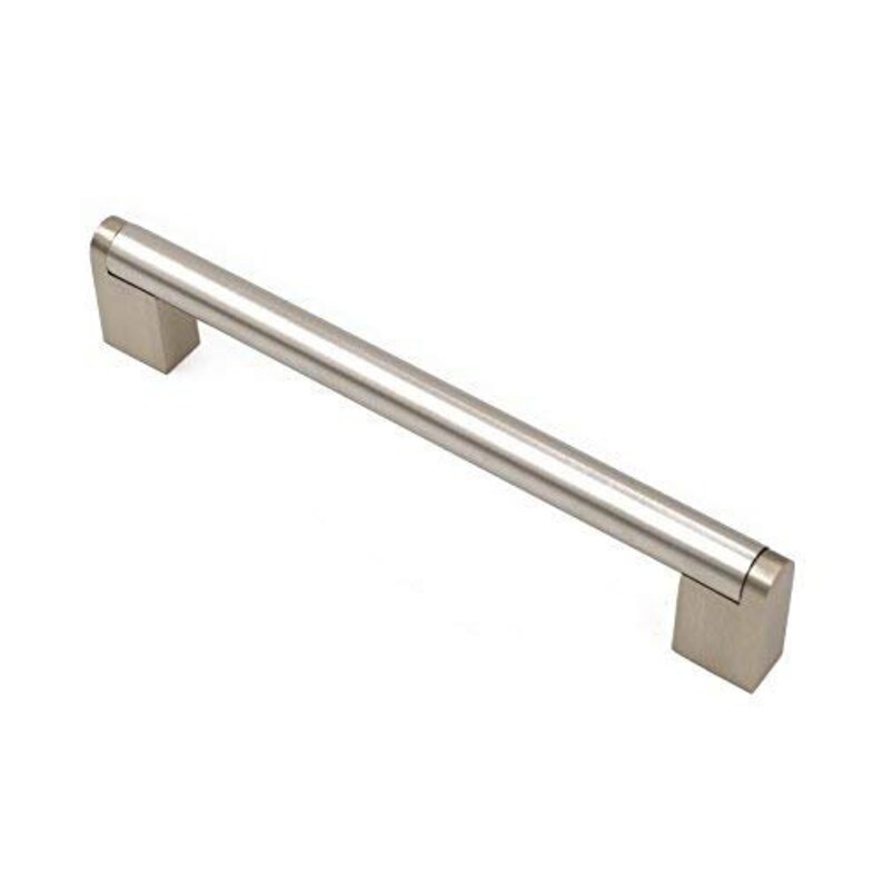 Brushed Nickel Drawer Pulls Dresser Drawer Pulls Heavy Base Etsy