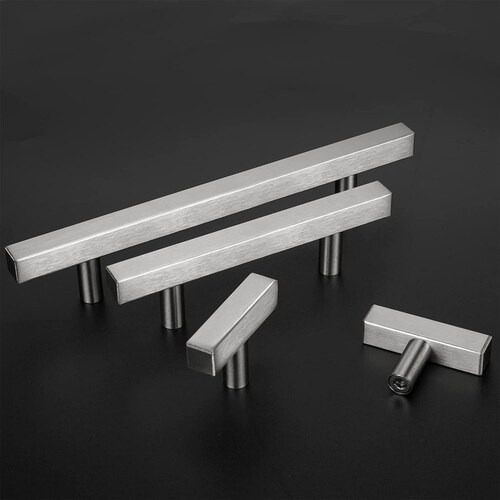 Cabinet Pull Square Handle Drawer Handles Kitchen Stainless Steel Door Bar Knob