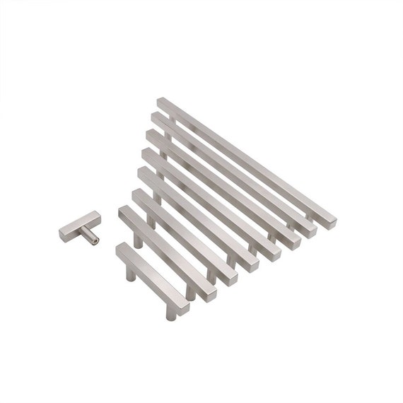 Brushed Nickel Cabinet Pulls Drawer Knob Stainless Steel Etsy