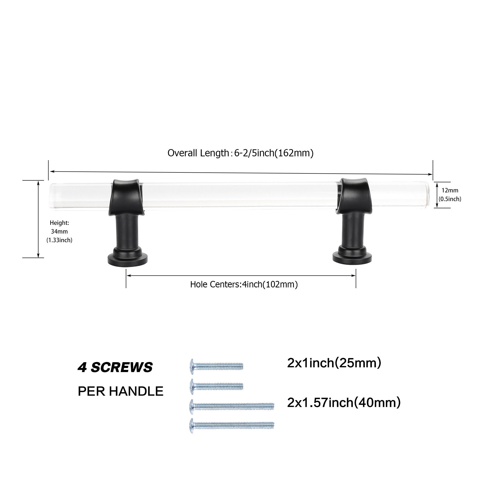 Tiradores de cajón tracción y perillas de acrílico tiradores | Etsy