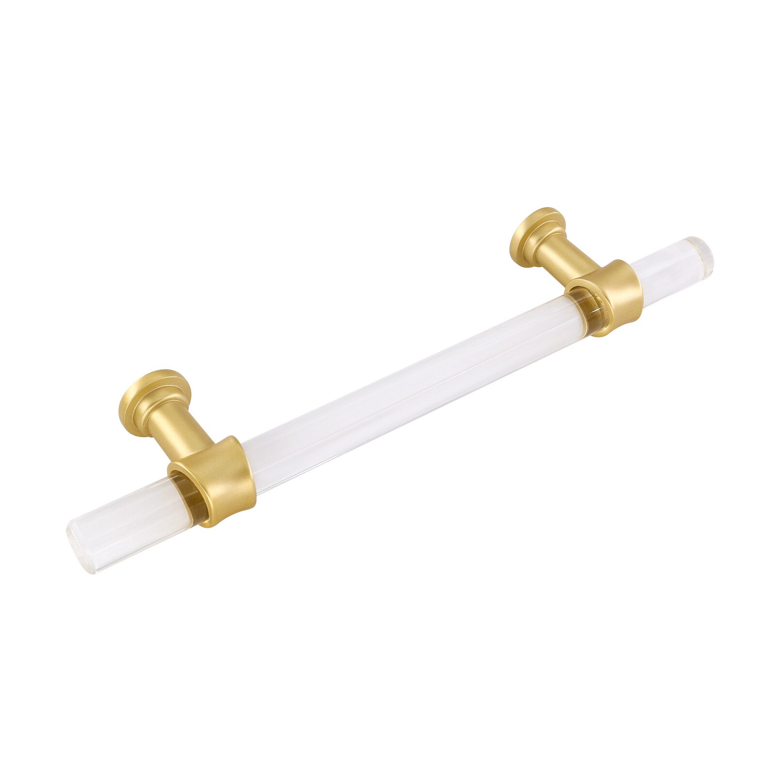 Pulls Acrylic Handles Brushed Brass Pull Etsy