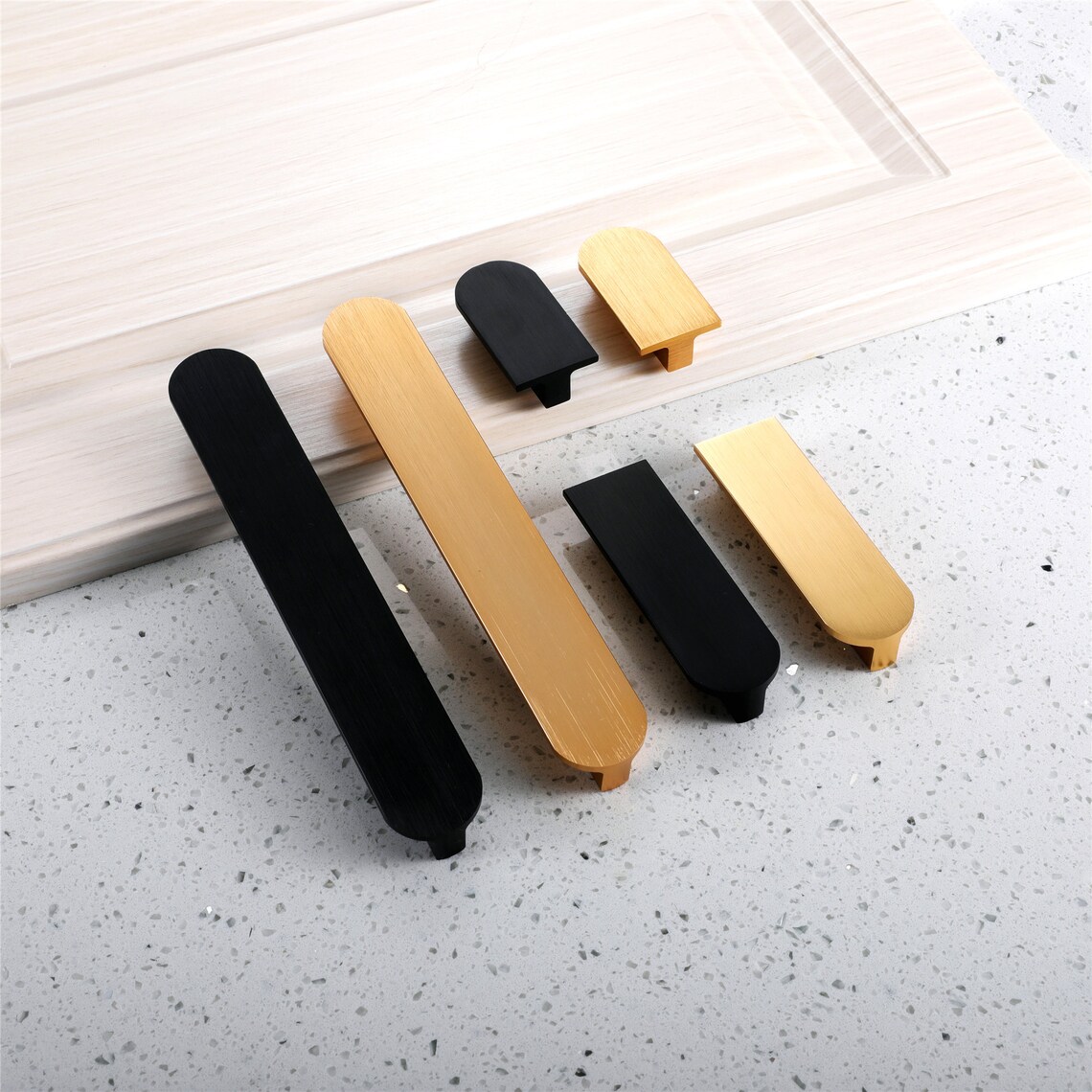 Black Kitchen Handles Solid Door Hardware Long Etsy