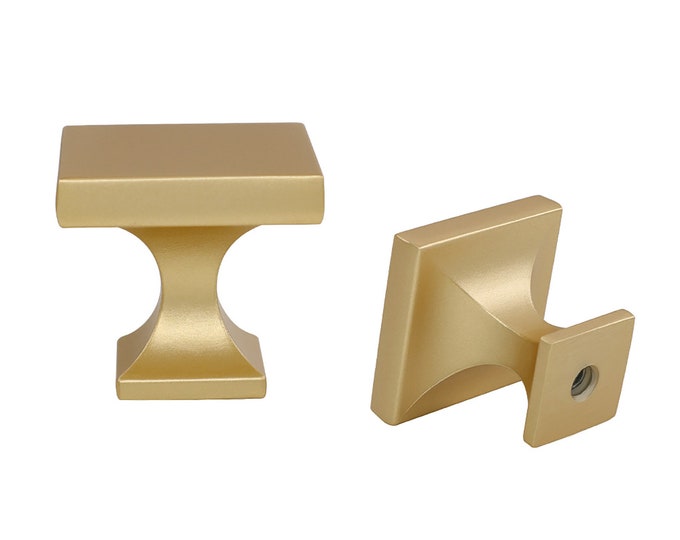 Dresser Drawer Knobs Brushed Brass Round Drawer Knobs Etsy