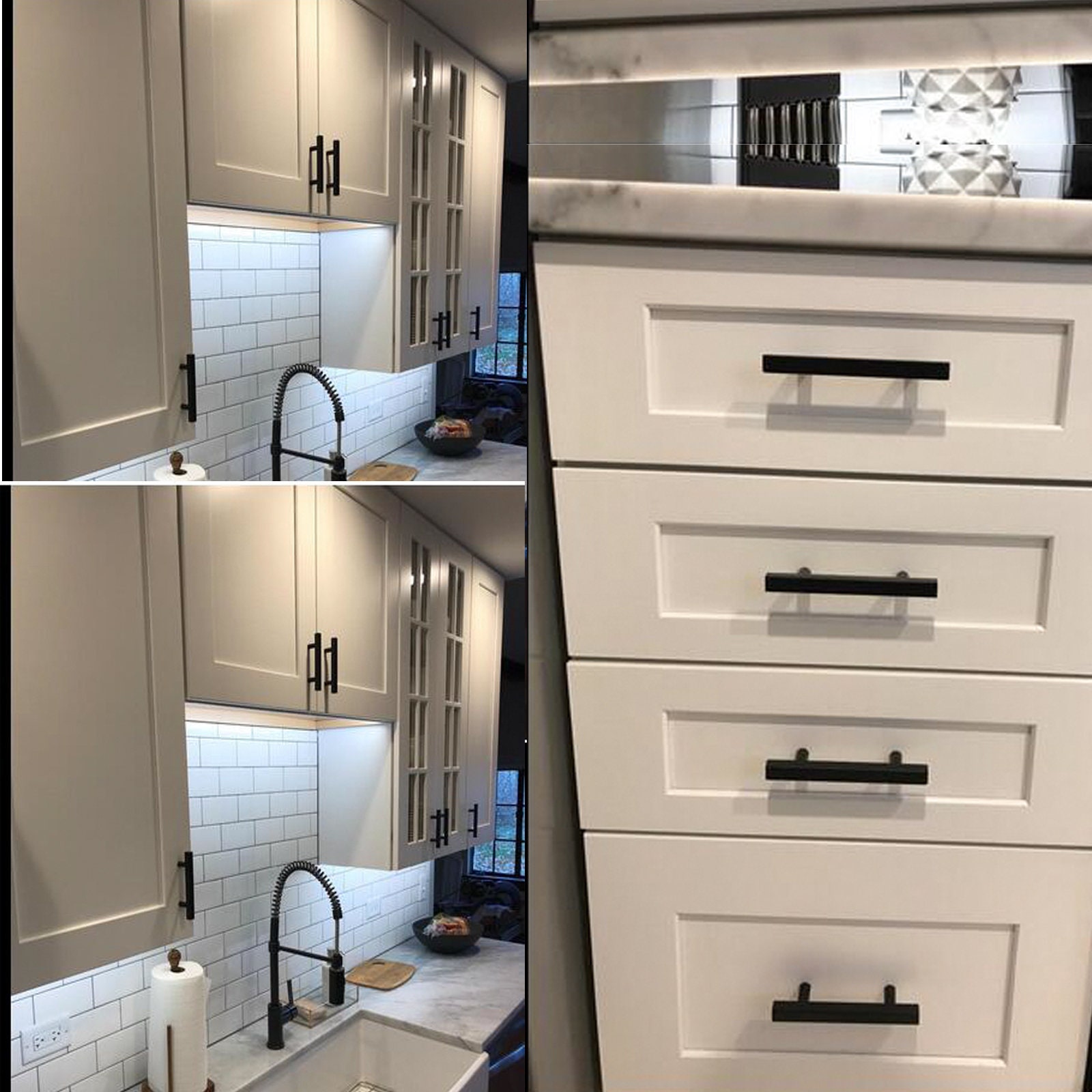 4 Zoll schwarz Schrank Griffe Kommode Schublade zieht | Etsy