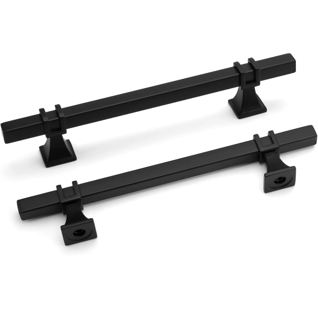 Matte Black Handles, Square Pull Handle, Drawer Pulls