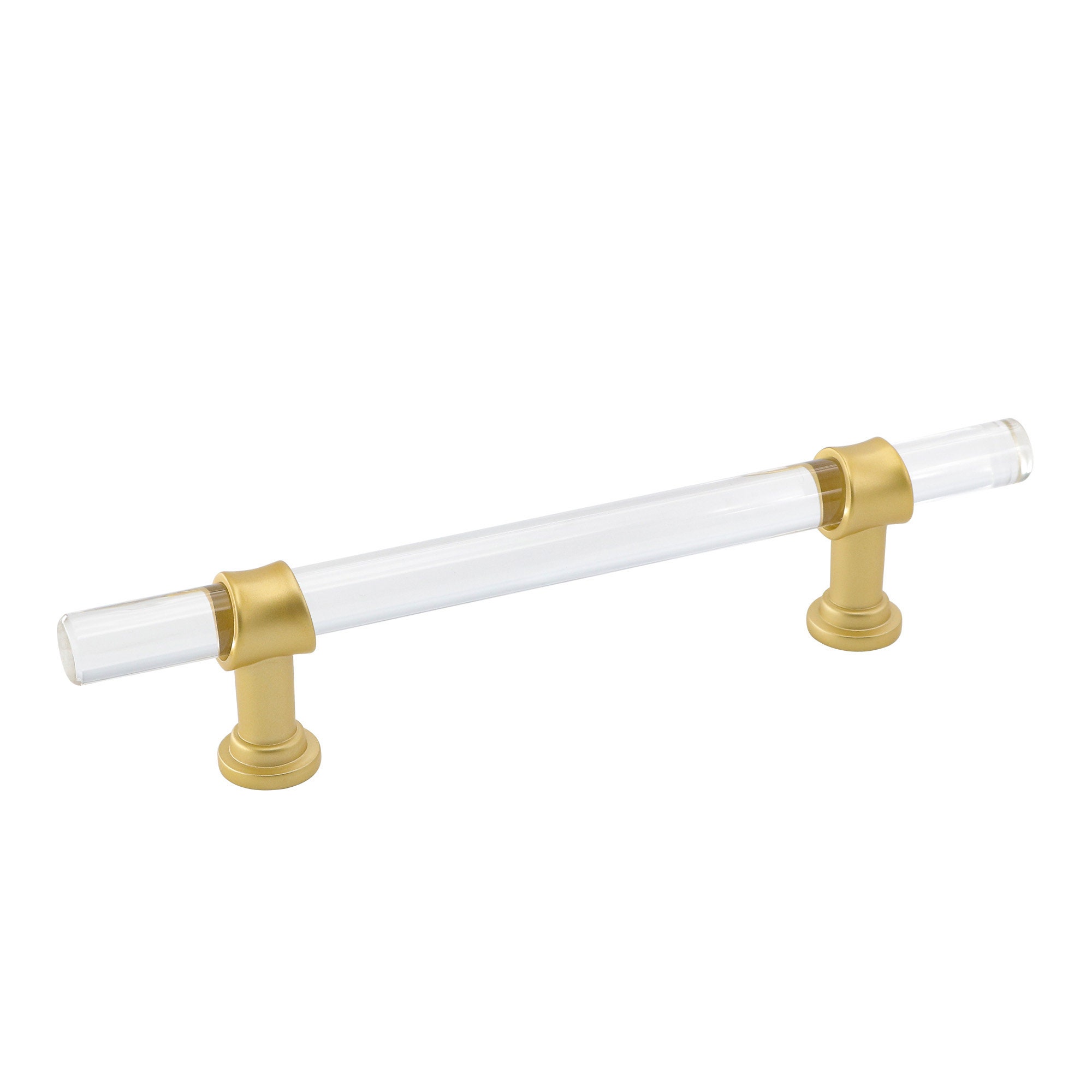 Pulls Acrylic Handles Brushed Brass Pull Etsy
