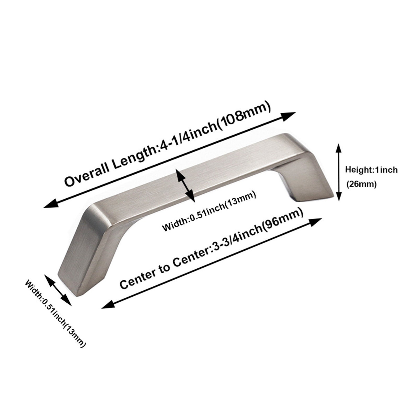 Brushed Nickel Square Pulls Dresser Drawer Knobs Etsy