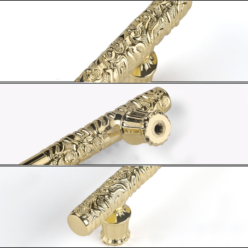 Gold Handles Brushed Brass Drawer Pulls Gold Etsy