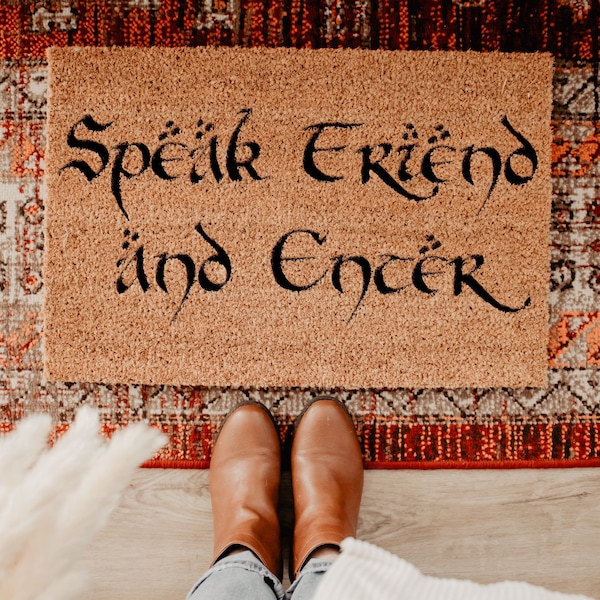 Speak Friend and Enter Coir Doormat, Lord of the Rings Welcome Mat