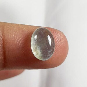 3 Carat Top Quality Natural Aquamarine 8x10x4mm Smooth Plain Oval Cabochon Loose Gemstones, Rare Gemstone