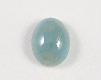 Natural Aquamarine Cabochon, Sky Blue Oval Gemstone, Namibia 21 Carat