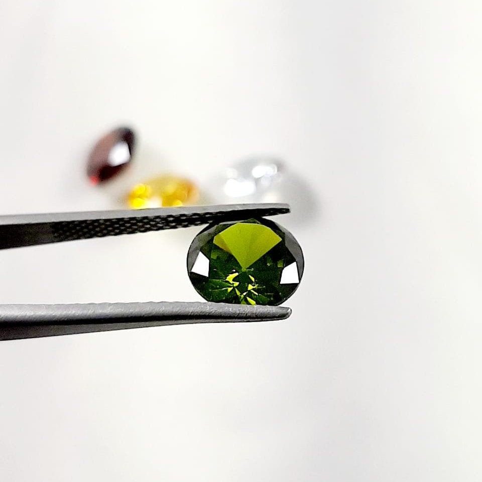 10x10x5.5mm Multi Color Cubic Zircon Gemstone Faceted Cut