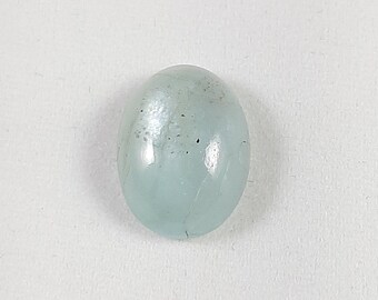 Natural Aquamarine Cabochon, 7.75 Carat Oval Gemstone, Namibia