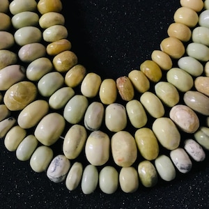 8 Inch Natural Serpentine Smooth Rondelle Shape Beads, 8-15mm Serpentine Smooth Gemstone Beads, AAA Quality Beaded Jewelry