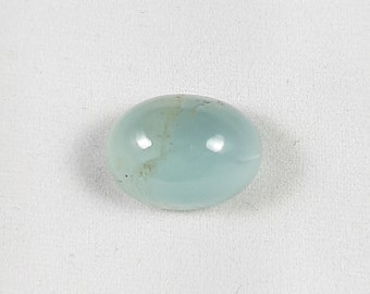 Natural Aquamarine Cabochon, 4.25 Carat Oval Loose Gemstone (11x8x6mm)