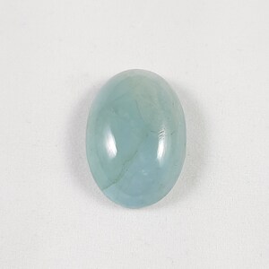 26.75 Carat  Sky Blue Natural Aquamarine  Smooth Loose Oval Cabochon Loose Gemstones, Rare Gemstone Necklace Size 24x17x8mm