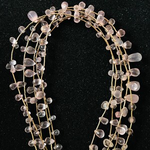 AAA Quality Natural Rose Quartz Fancy  Shape Beads, Pink Rose Quartz Teardrop Gemstone Beads, Rose Quartz Smooth Beaded Necklace Jewelry