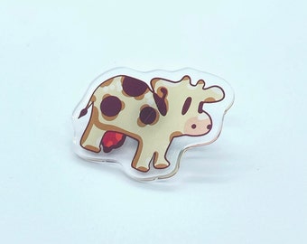 Stardew Valley Cow Acrylic Pin, Stardew Valley Cow Pin, Stardew Valley Acrylic Pin