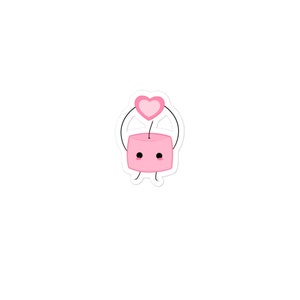 Stardew Valley Pink Heart Junimo Bubble-free stickers, Stardew Valley Stickers, Gaming Stickers