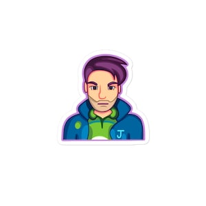 Pegatinas sin burbujas de Stardew Valley Shane, pegatina de Stardew Valley, aldeano de Stardew Valley, pegatina para juegos