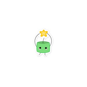 Stardew Valley Green Junimo Bubble-free stickers, Stardew Valley Stickers, Gaming Stickers