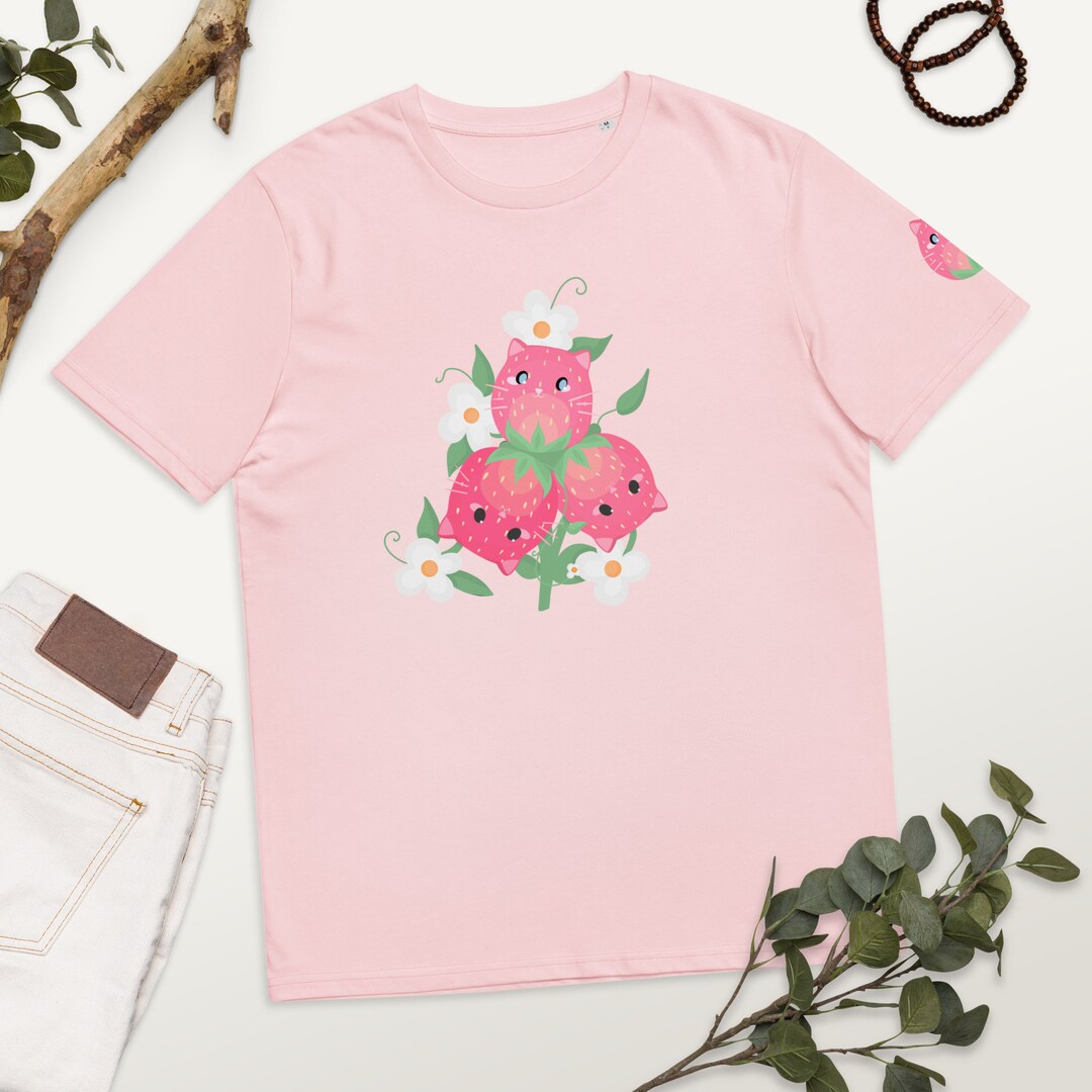 Strawberry Cat Pocket Tee