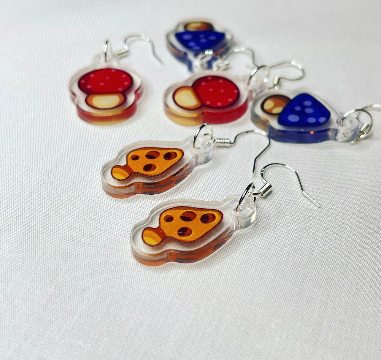 Stardew Valley Morel Mushroom Acrylic Hanging Earrings Etsy