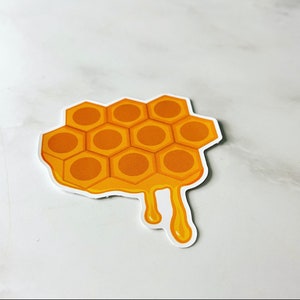 Honeycomb sticker, Honey sticker, Honeybee sticker, Bee sticker, Spring sticker