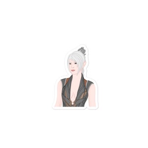 Silver Haired Shadowheart Bubble-free stickers, BG3 Shadowheart Sticker, Baldur’s Gate 3 Sticker