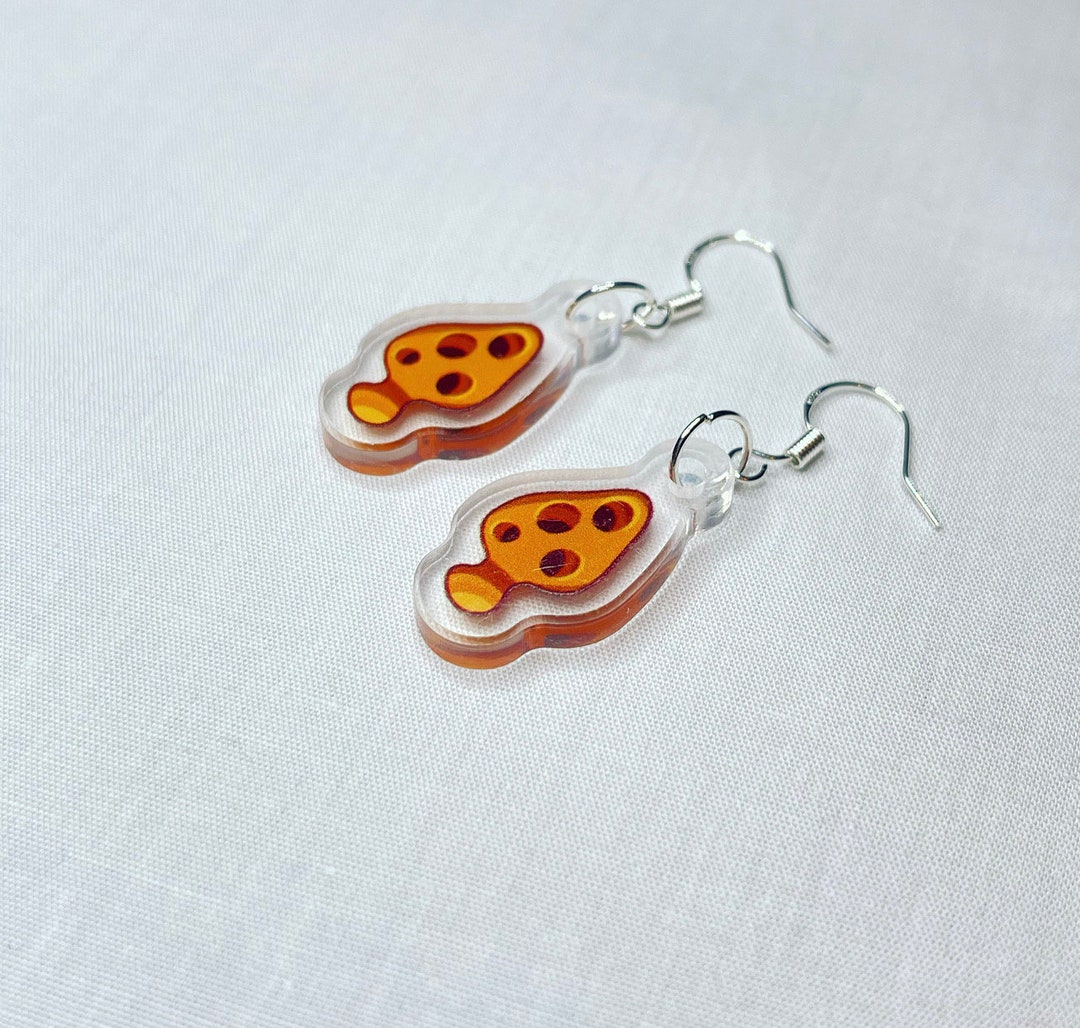 Stardew Valley Morel Mushroom Acrylic Hanging Earrings Etsy