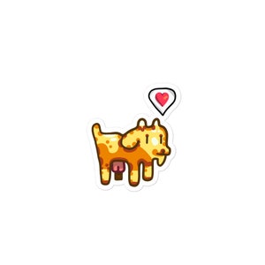 Stardew Valley Goat Heart Bubble-free stickers, Stardew Valley Stickers, Gaming Stickers