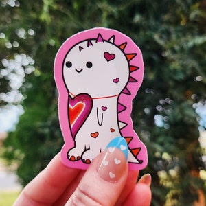 Lesbian Dinosaur Pride Sticker, Lesbian Sticker, Pride Sticker, LGBTQ+ Stickers, Rainbow Stickers, Pride Vibes Stickers, WLW Sticker