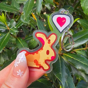 Stardew Valley Rabbit Keyring, Stardew Valley Keyring, Rabbit Keyring