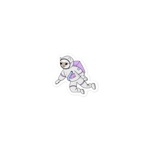 Astro Cat Bubble-free stickers, Astronaut Sticker, Space sticker, cat sticker, Astronaut Cat Sticker