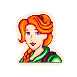 Sticker Leah Stardew Valley, Sticker Stardew Valley, Sticker Leah Stardew Valley, Sticker jeu, Sticker culture pop