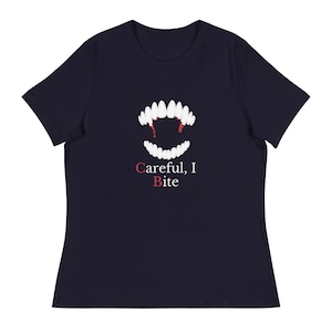 Astarion Careful I Bite Women&#39;s Relaxed T-Shirt, Astarion T-shirt, BG3 Astarion T-shirt, Baldur’s Gate 3 T-shirt
