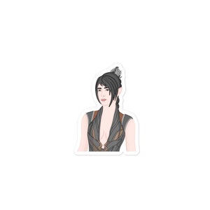 Black Haired Shadowheart Bubble-free stickers, Shadowheart Stickers, BG3 Shadowheart Stickers, Baldur’s Gate 3 Stickers