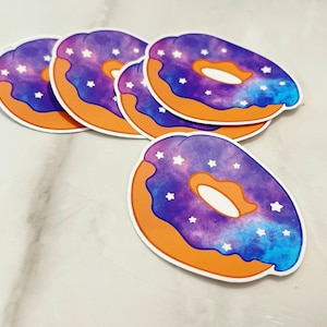 Galaxy donut sticker, donut dessert sticker, dessert sticker, Galaxy sticker, food sticker