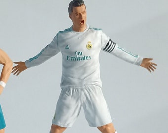 C. Ronaldo CR7 Footballer Portugese Portugal 3D Model Statue Figure Painted Scale 1:12