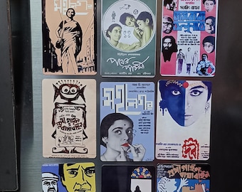 Official Satyajit Ray Feluda Movie Cinema Posters 12 Metal Mini Fridge Magnets, Indian Bollywood Collectibles