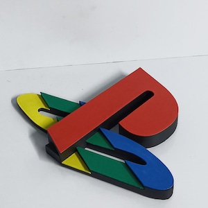 18cm Station Game Logo 3D Sign Shelf Display 3D Printed Hand Painted Home Decor