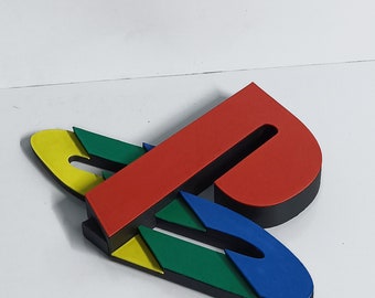 18cm Station Game Logo 3D Sign Shelf Display 3D Printed Hand Painted Home Decor