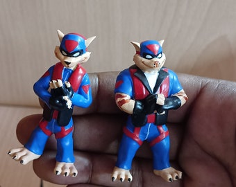 57mm Cats Cartoon 3D Miniature Tabletop Resin Figure Statue Model